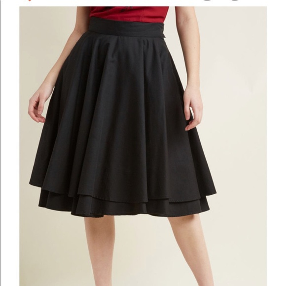 NWT ModCloth moon brand circle skirt black XL